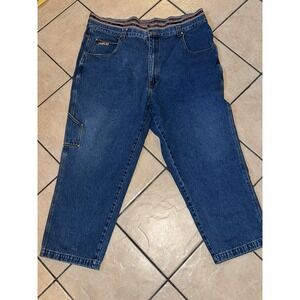 Vintage Paco Sport Baggy Jeans 50x30 Men's Blue Denim Carpenter Wide Leg